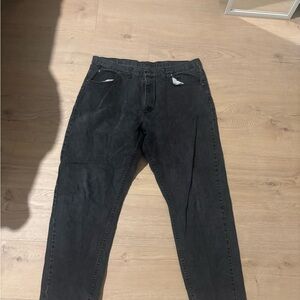 Wrangler Men's Dark Gray Relaxed Jeans